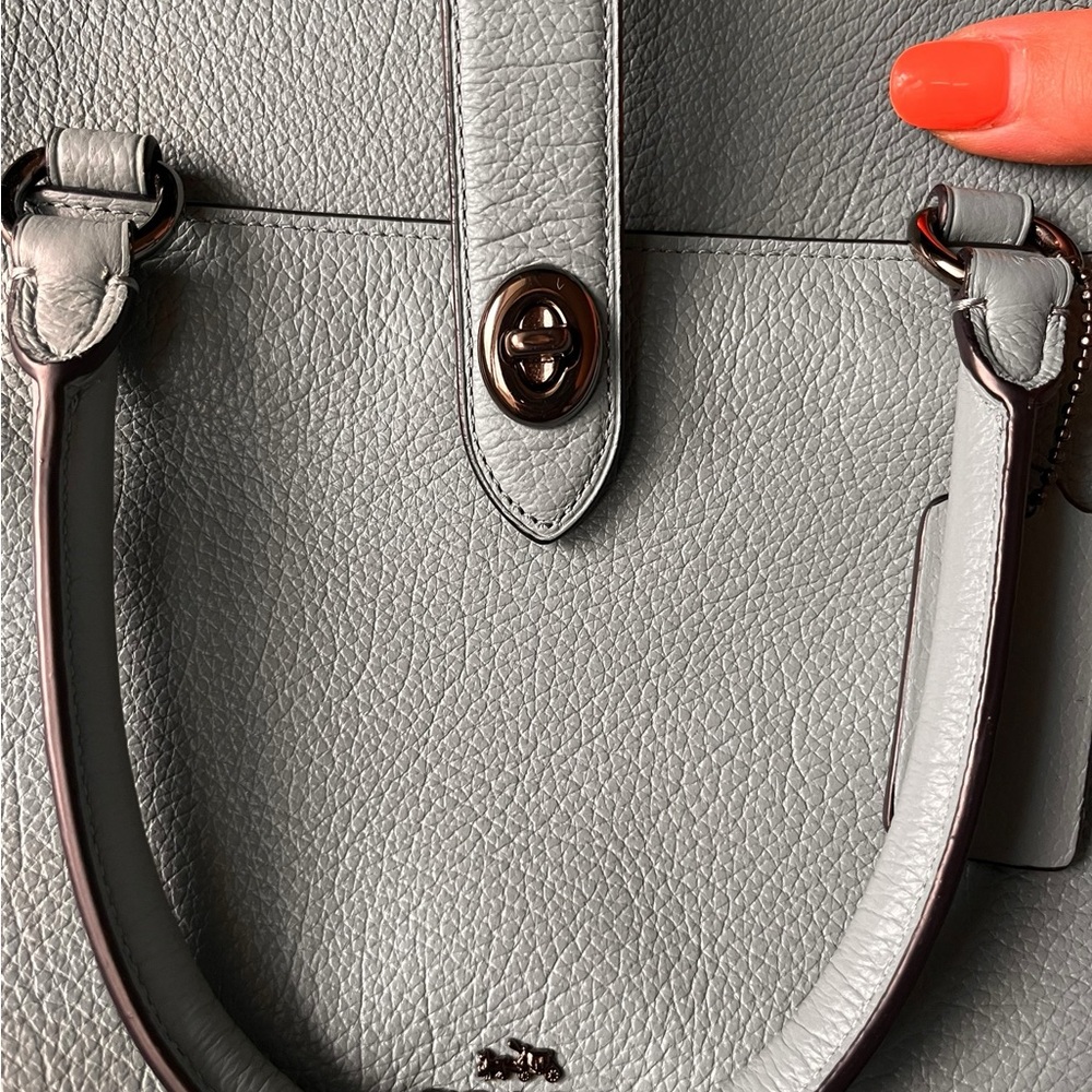 Coach Sage/teal Green Leather Handbag - Picture 5 of 17